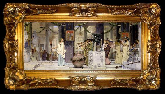 framed  Alma-Tadema, Sir Lawrence The Vintage Festival (mk23), ta009-2